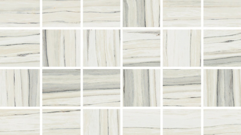 Zebrino Calacatta Porcelain Mosaic - 2" X 2" - Honed