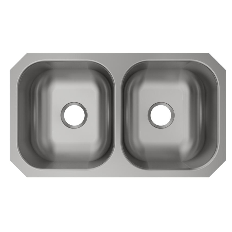 Mfv116 Mfv11 Stainless Steel Undermount Double Bowl Kitchen Sink - 31 3/4" X 18 1/4" X 8" - Stainless Steel