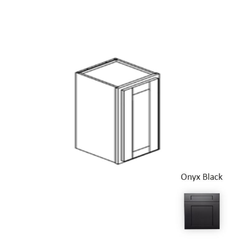 Framed Shaker Signature Onyx Black Wall Cabinet