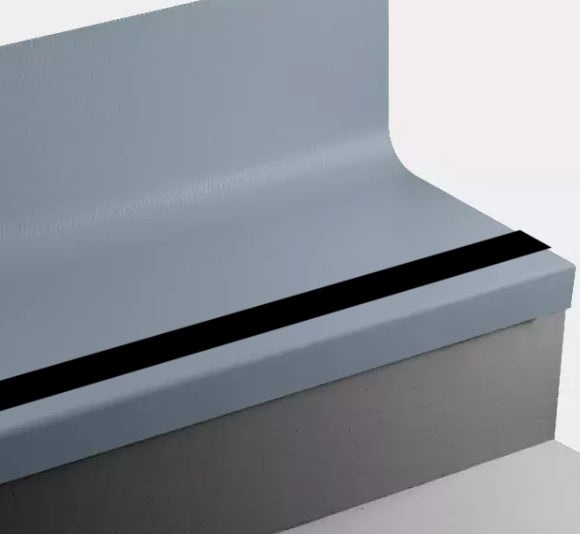 Blue Jeans Hammered Rubber Stair Tread with Riser