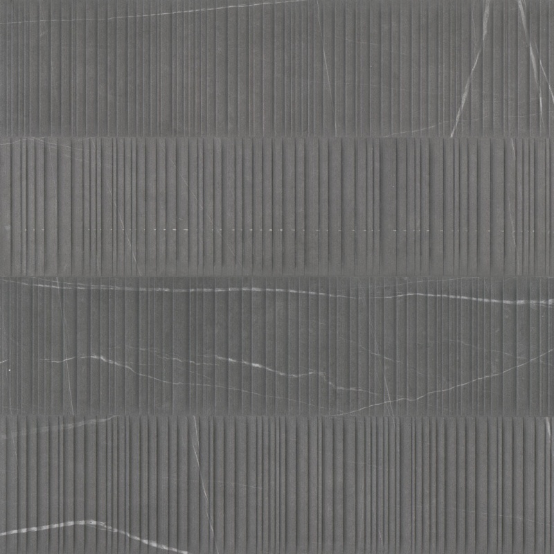 Nomade Noir Parallelo Deco Porcelain Tile - Matte - 24" X 48"