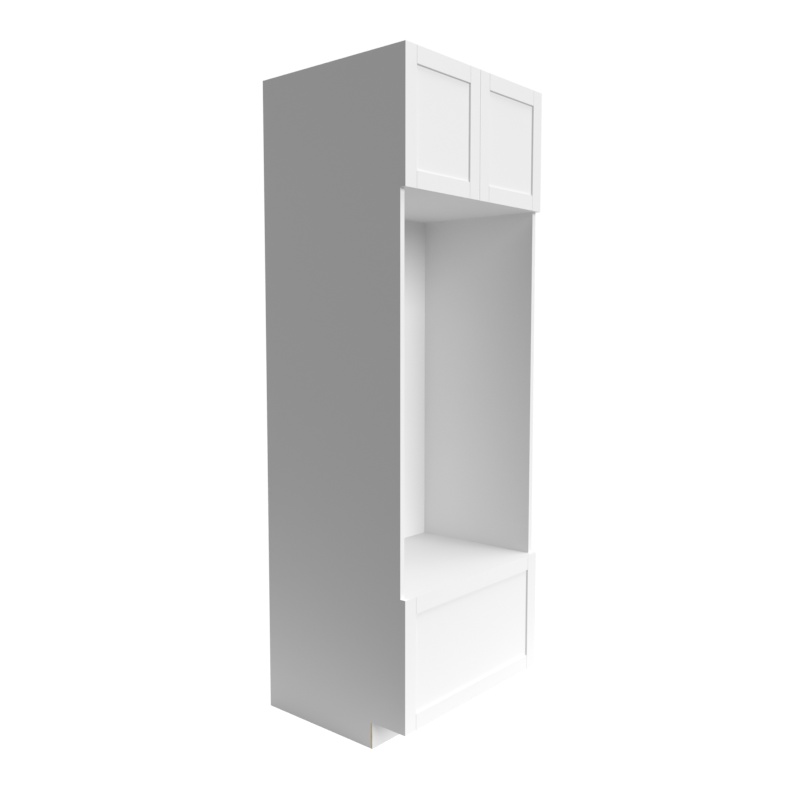 Single Shaker White Matte Wood Kitchen Oven Cabinet