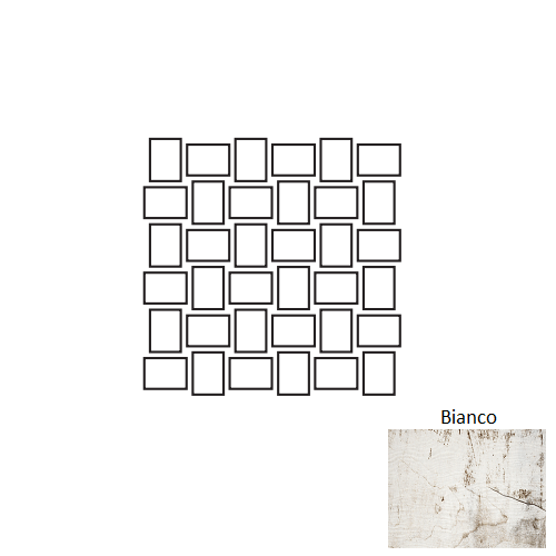 Real Charm Bianco Intreccio Porcelain Mosaic - 1.75" X 2" Basket Weave - Matte