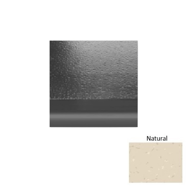 Symmetry 95 Natural With Riser Rubber (Sq) Stair Tread - Hammered