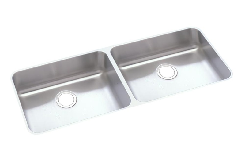 Eluhad421855 Lustertone Classic Stainless Steel Undermount Double Bowl Kitchen Sink - 41 3/4" X 18 1/2" X 5 3/8" - Stainless Steel