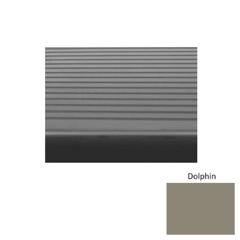 Solid 80 Dolphin Light Duty Rubber Stair Tread - Ribbed