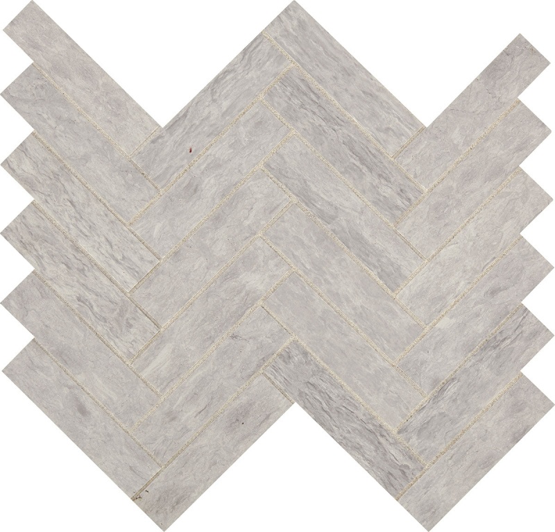 Fonte Heather Harbor Limestone Mosaic - Herringbone - Honed