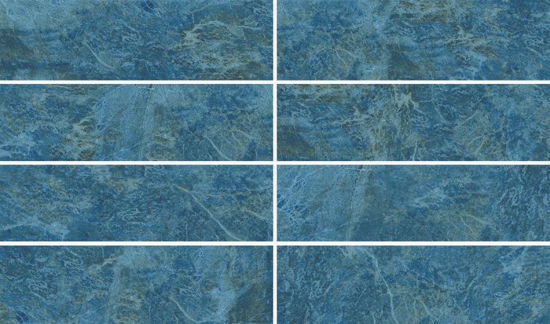 Aquatica Waves II Cobalt Porcelain Tile - Glossy