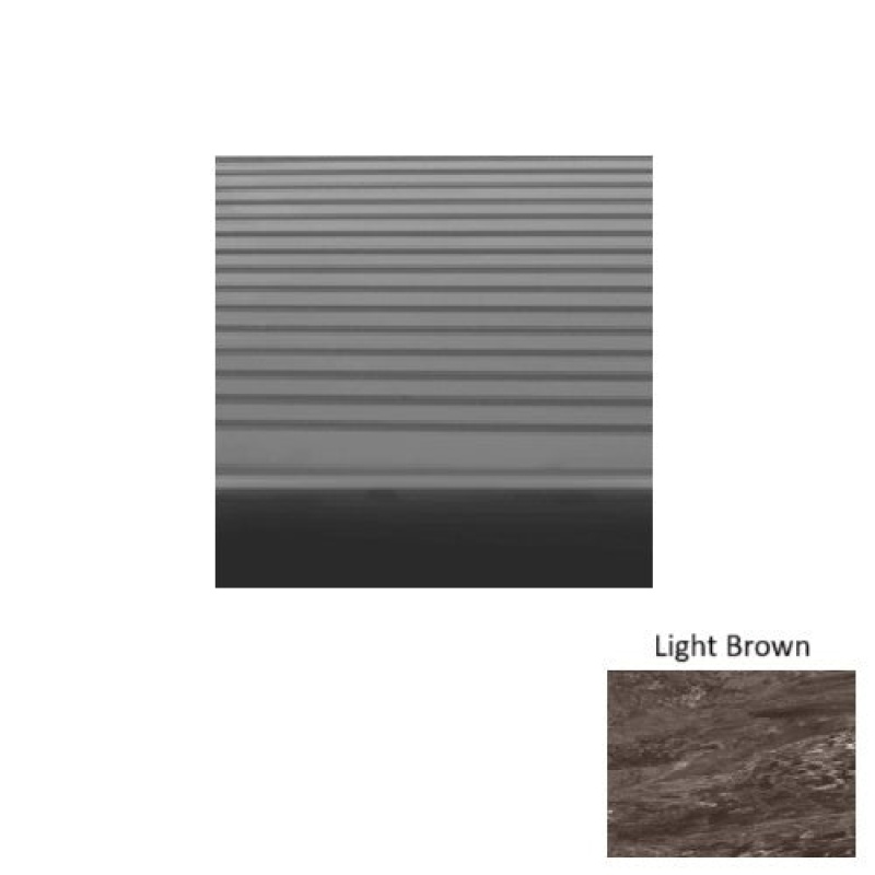 Marbleized 80 Light Brown Light Duty Rib Rubber (Sq) Stair Tread - Textured