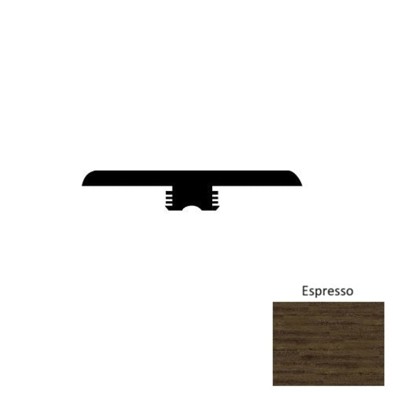 Evolux Apres Tm Espresso Luxury Vinyl Moulding / Trim - 1 3/4" X 5/16" - 94" T Molding - Embossed