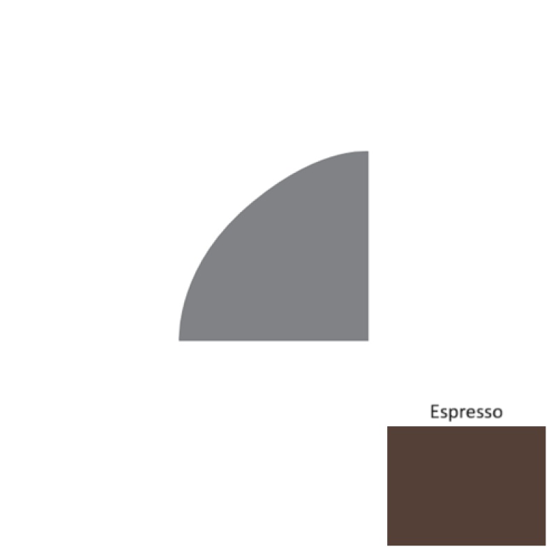 Contours Espresso Rubber Quarter Round Coil - Satin - 1/2" X 40 Ft