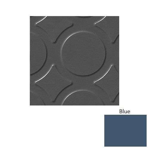 Flextones Blue Rct Radial Iii Rubber Distinct Designs Tile - Textured - 18" X 18"