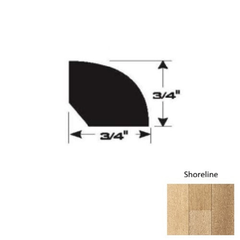 Shoreline Hardwood Moulding / Trim - 90" Quarter Round - Ultra Low Gloss Urethane