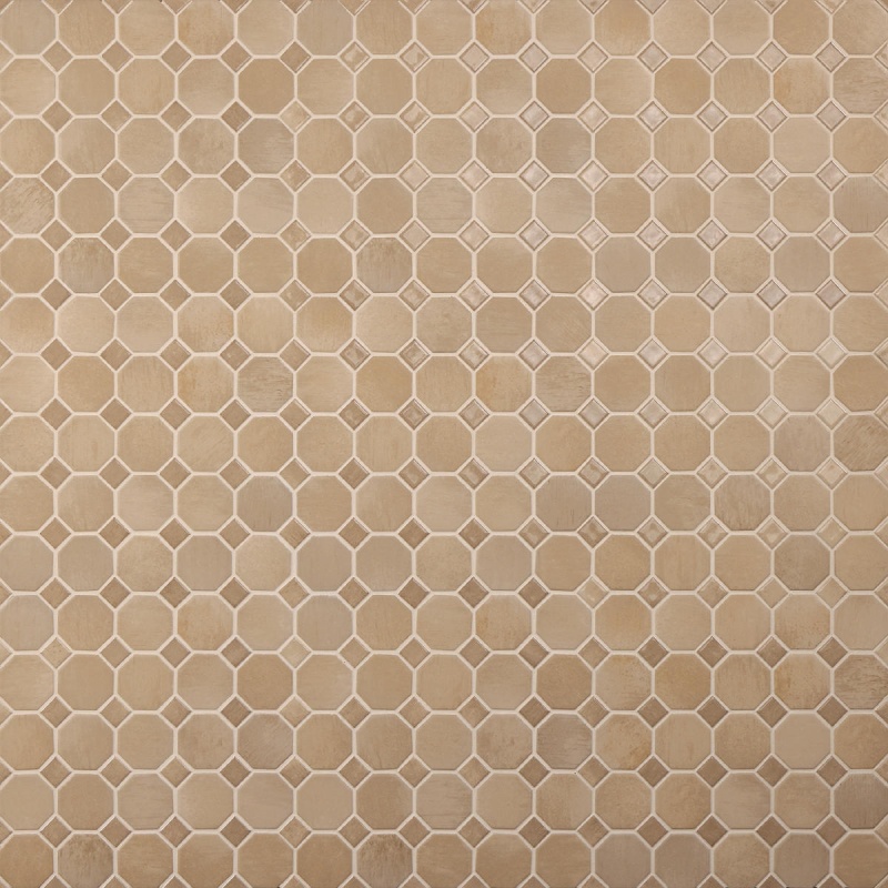 Relicca Foxed Ceramic Mosaic - 2" X 2" Octagon - Mixed