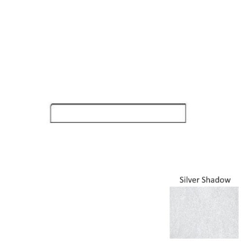 Titanium Silver Shadow Porcelain Floor & Wall Trim, 3" x 24", Matte Bullnose
