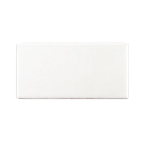 White Ceramic Wall Trim 3" x 6" Bullnose Glossy