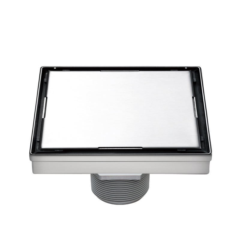 Heatgene Square Floor Drain - Brushed