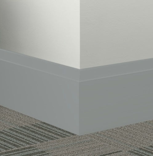 Johnsonite Medium Grey Rubber Millwork Contoured Wall Base – Equinox, 4 1/2" x 96" x 3/8"
