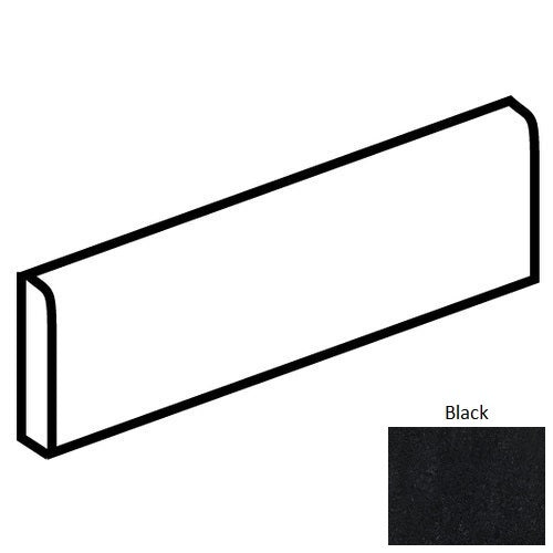 Anchorage Black Porcelain Floor & Wall Trim Bullnose