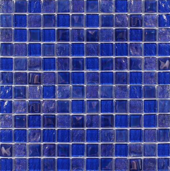 Aquatica Treasure Cobaltstone Glass Mosaic - 1" X 1" - Glossy