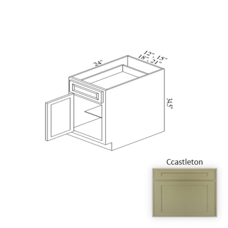 B21 Castleton Wood Kitchen Base Cabinet