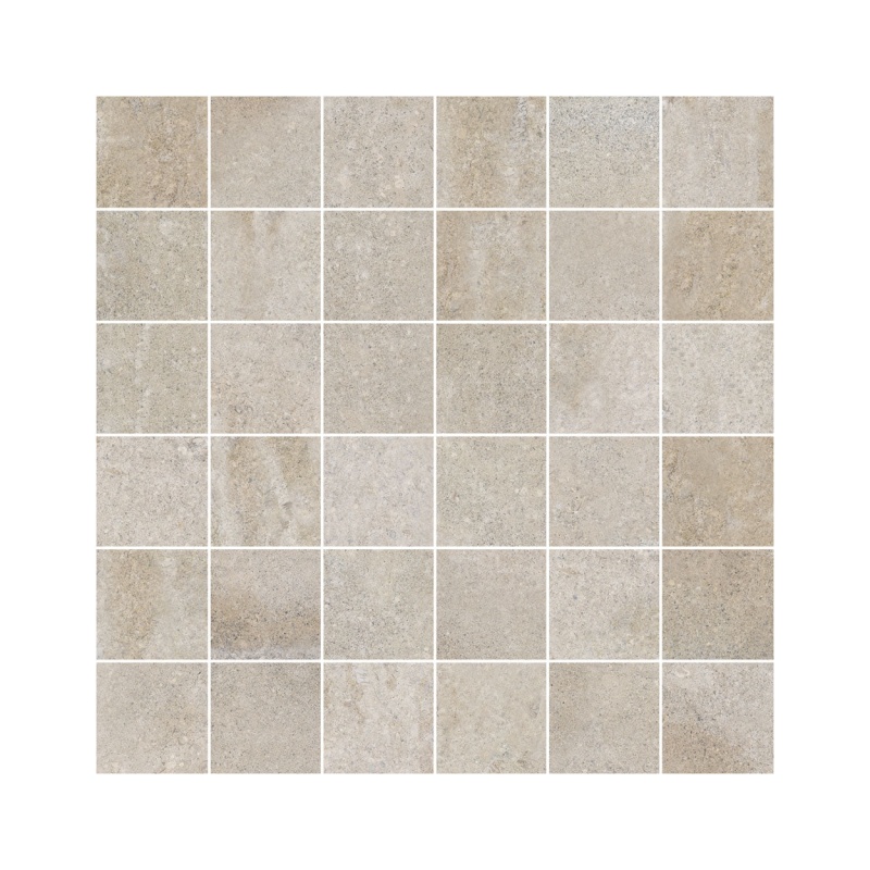Rainstone Natural Porcelain Mosaic - 2" X 2" - Matte