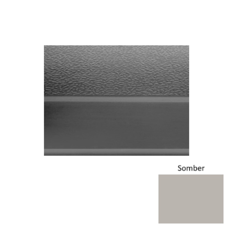 Solid 93 Somber Textured Rubber (Sq) Stair Tread - Textured