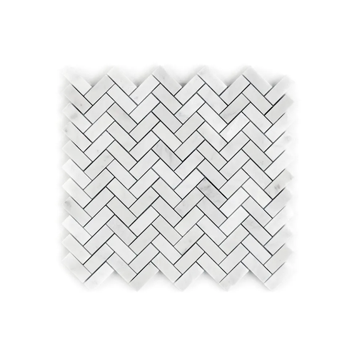 Jeffrey Court Classic Statuario Honed Marble Mosaic – 1.75" Herringbone