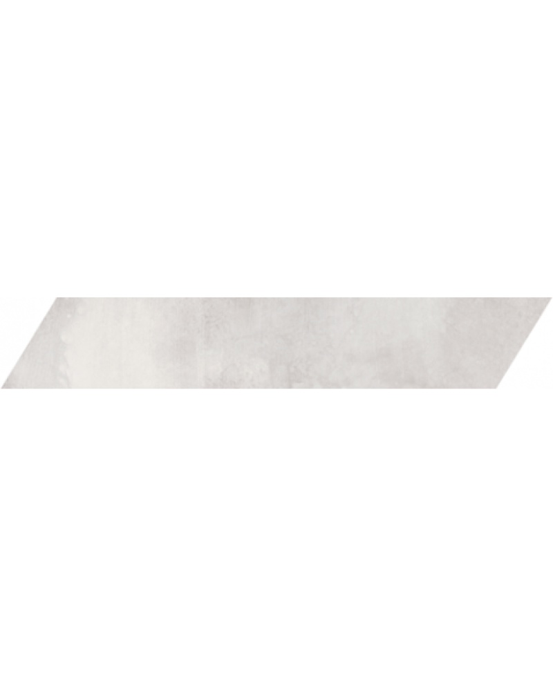 Metal Max Moderne Light Grey Chevron Left Porcelain Tile - Matte - 4" X 24"