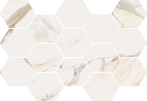 Dorian Gold Porcelain Hexagon Mosaic