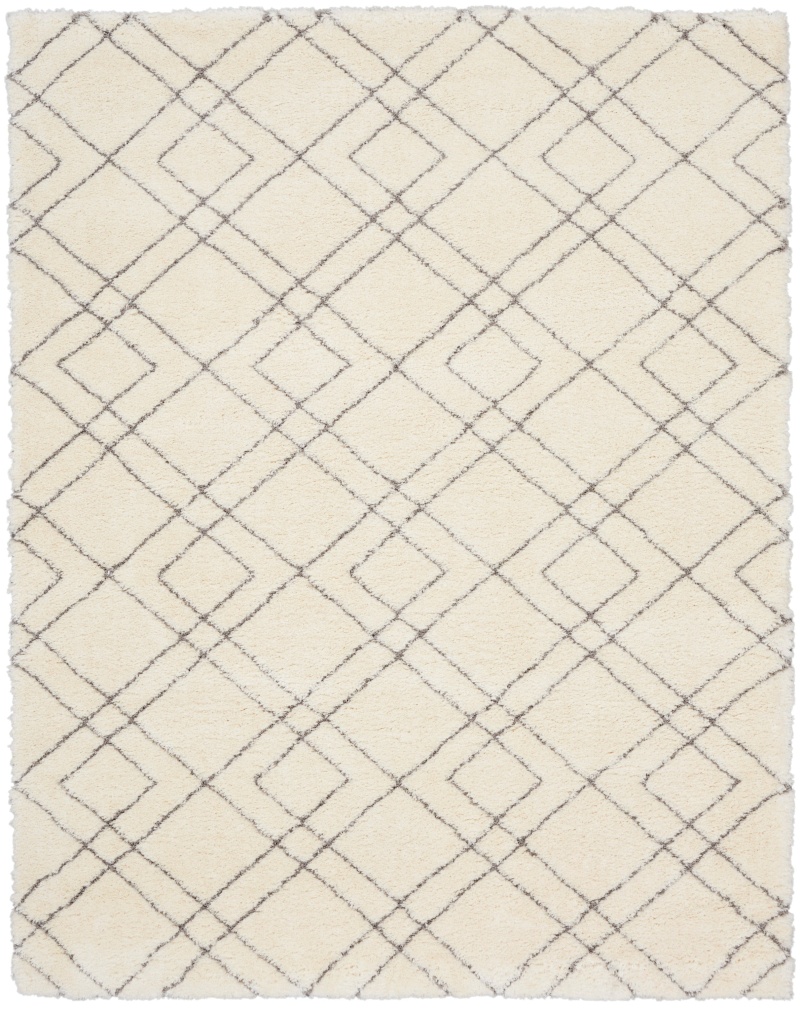 Dreamy Shag DRS07 Ivory Polyester Area Rug, 9 ft x 12 ft