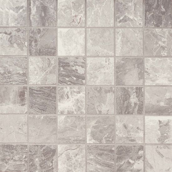 Classic Bardiglietto Porcelain Mosaic - 2" X 2" - Matte