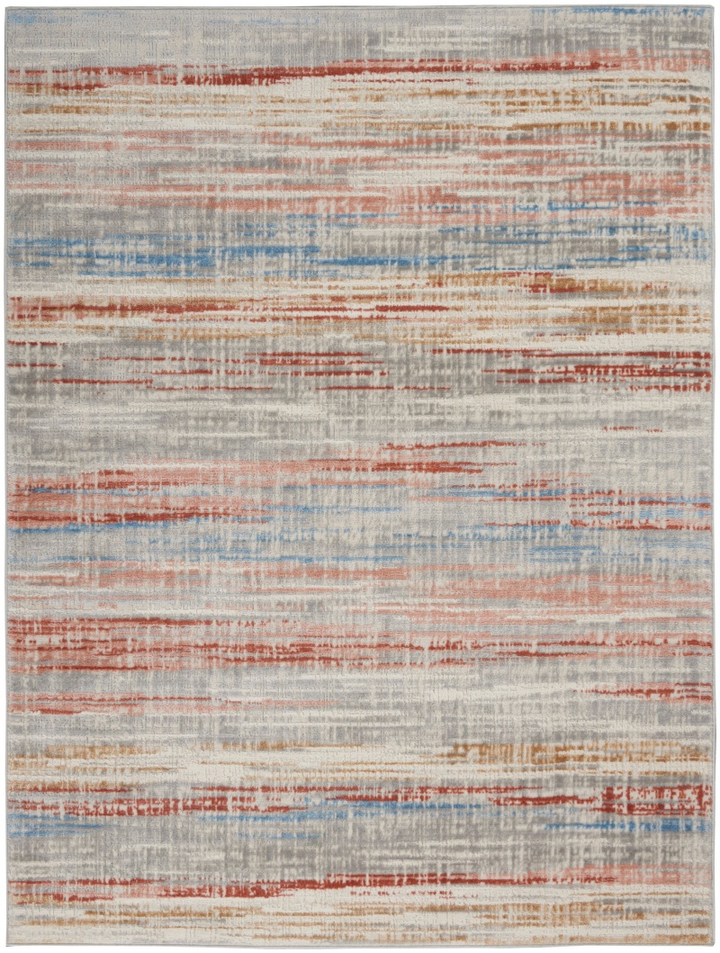 Elation Etn01 Ivory Multicolor Polypropylene Modern Area Rug