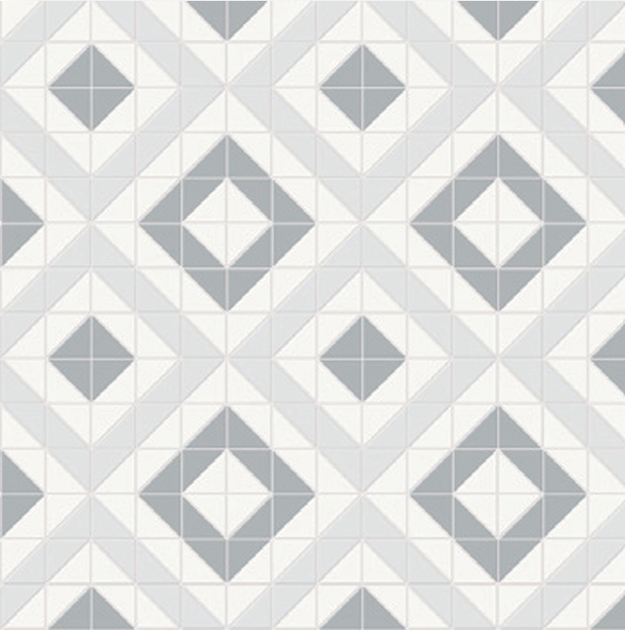 Soho Afternoon Blend Porcelain Mosaic - Cubic Pattern - Matte