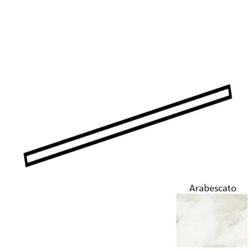 Marble Obsession Arabescato Porcelain Wall Trim - 1/2" X 12" Jolly - Matte