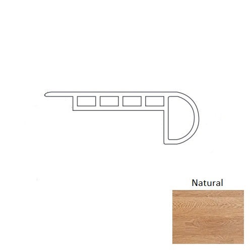 Adura Rigid Plank (Pp1) Southern Oak Natural Luxury Vinyl Moulding / Trim - 94" Overlap Stair Nose - Embossed