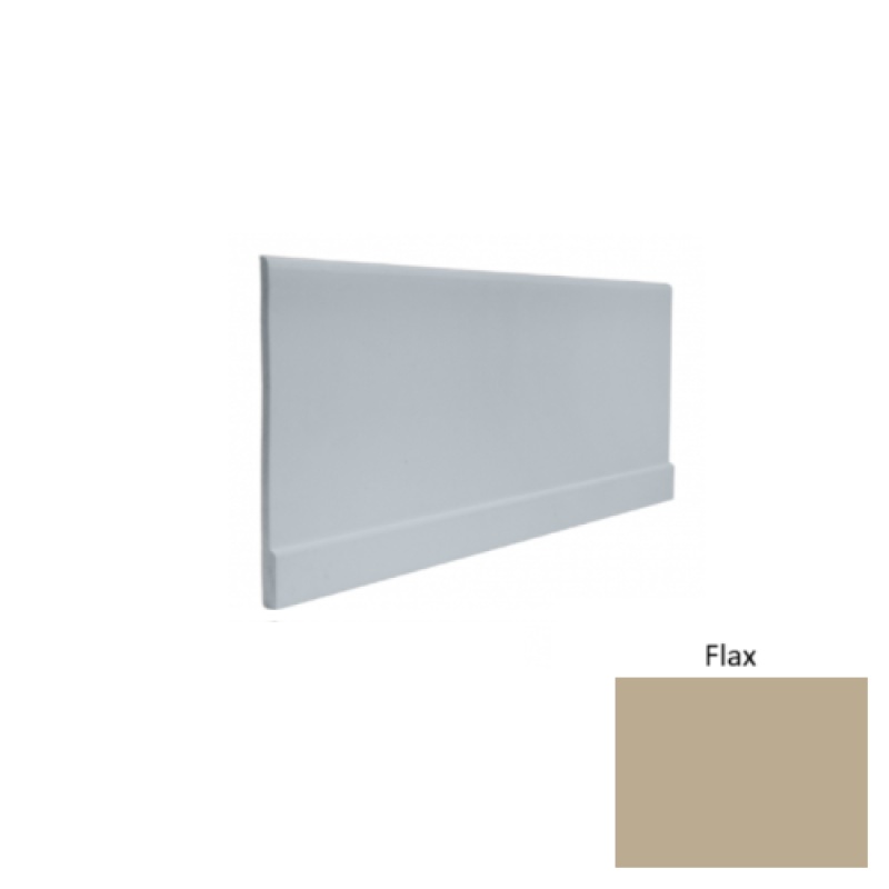 Contours #00 Simplicity Flax Rubber Profiled Wall Base - Satin - 4" X 8 Ft