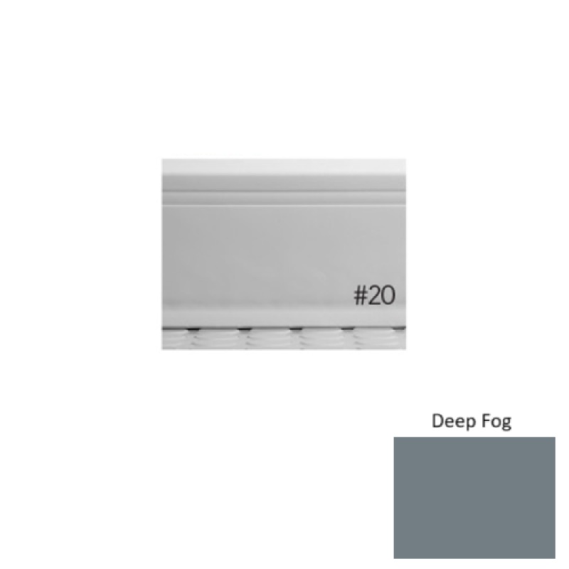Pinnacle Plus #20 Draft Deep Fog Rubber Coil Wall Base - 4" X 120 Ft