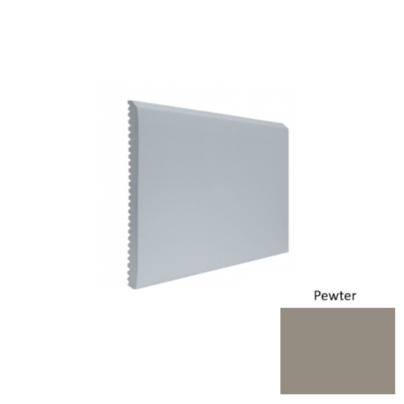 Contours #65 Vertical Pewter Rubber Profiled Wall Base - Satin