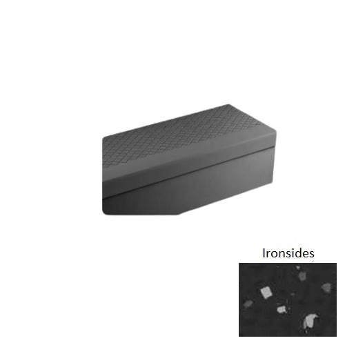 Johnsonite Ironsides Diamond Textured Rubber Stair Tread, 12 1/4" x 60", Angle Fit, Speckled, Without Riser (Sq)