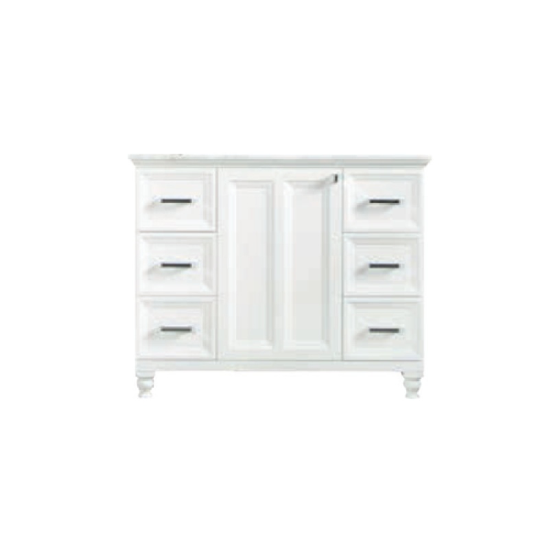 Isabel White Wood Single Sink Bathroom Vanity