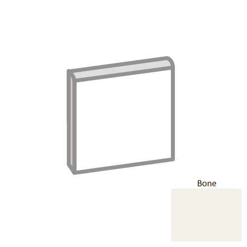 Flex Bone Ceramic Wall Trim 2" x 2" Bullnose Corner