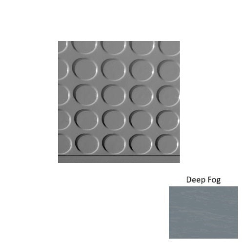 Marbleized 97 Deep Fog Vantage Raised Circular 15 Inch Depth Rubber (Sq) Stair Tread - Textured