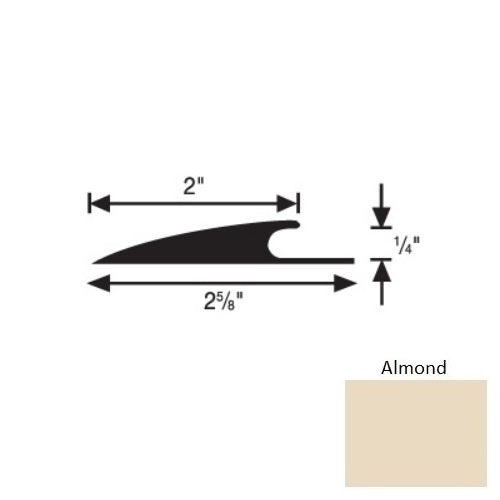 Flextones Almond Vinyl 186 Carpet Edge Guard