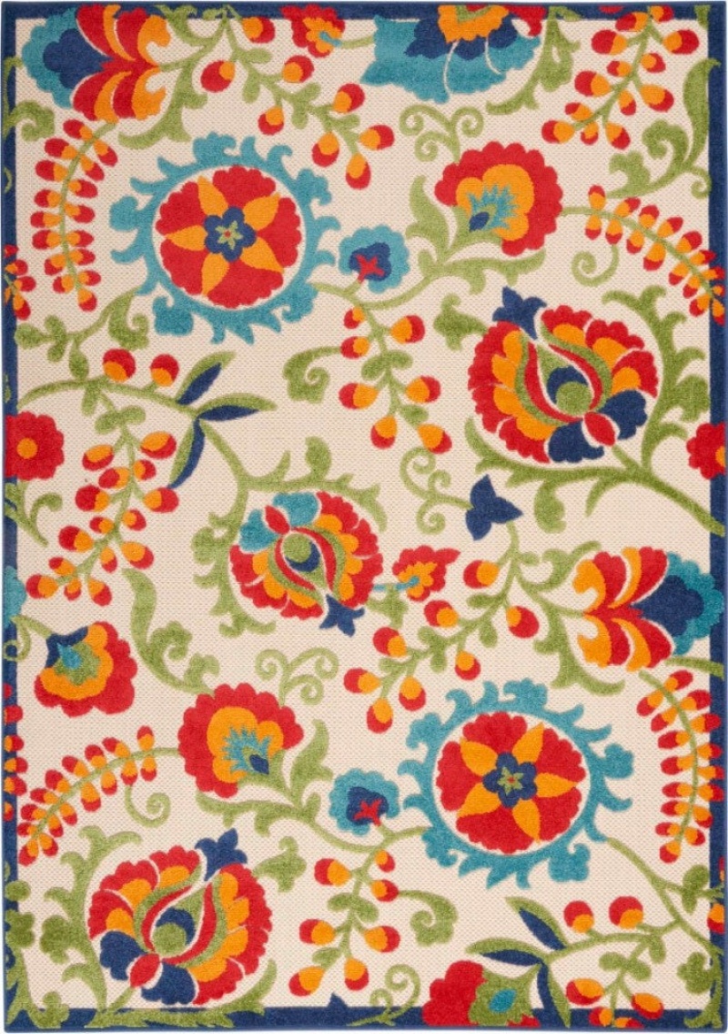 Aloha Multicolor Alh17 Polypropylene & Polyester Contemporary Area Rug - 5 Ft X 8 Ft - Multicolor