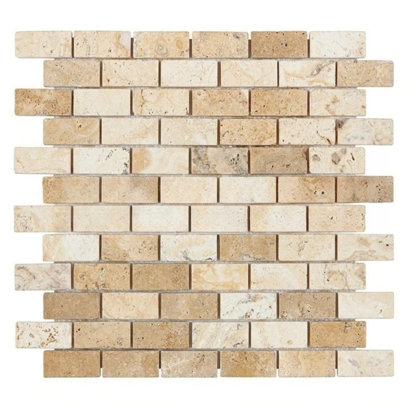 Latravonya Travertine Mosaic - 1" X 2" Brick