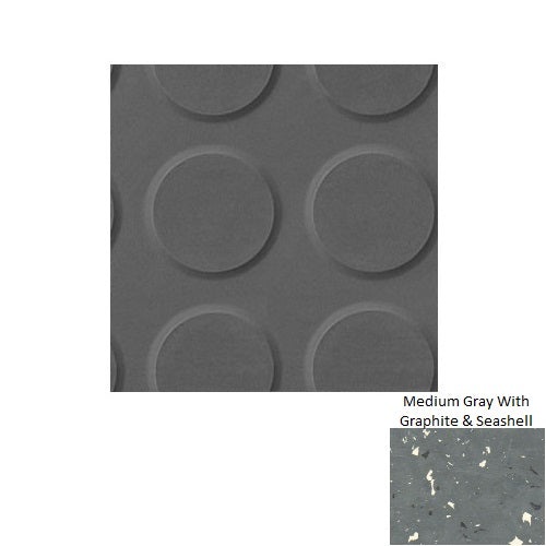 Spextones Medium Gray With Graphite & Seashell Rgt Radial Ii Rubber Distinct Designs Tile - Textured - 18" X 18"