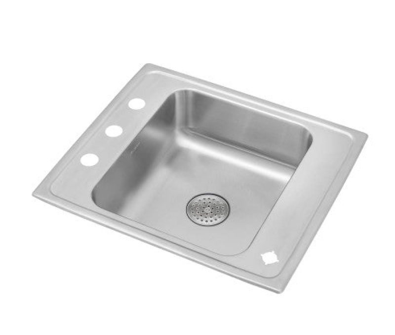 Lustertone Classic Stainless Steel Drop-In Single Bowl Kitchen Sink