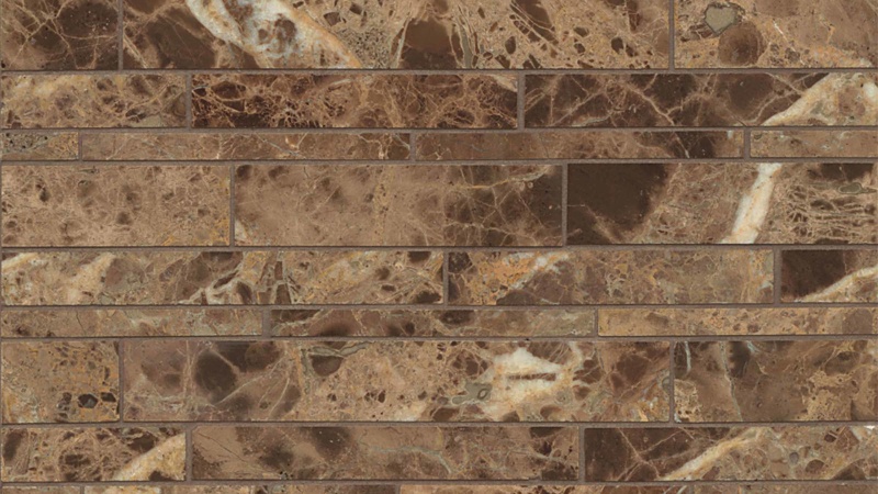 Emperador Dark Marble Mosaic - Linear - Polished