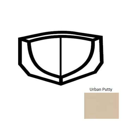 Keystones Unglazed Mosaic Urban Putty Porcelain Floor & Wall Trim - 1" X 1" Cove Base Incorner Square - Matte